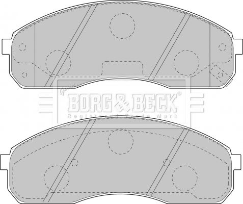 BORG & BECK stabdžių trinkelių rinkinys, diskinis stabdys BBP1749